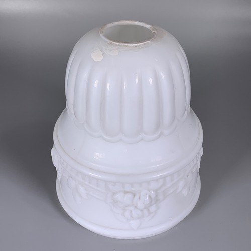 Vintage moulded milk glass - moulded,