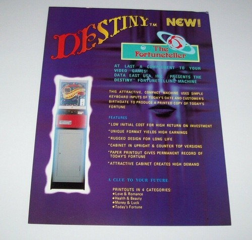 Destiny arcade flyer - destiny,