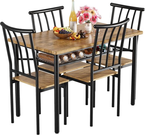5pcs dining table set wood - dining,
