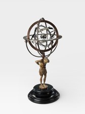 18th C. Atlas Armillary Brass