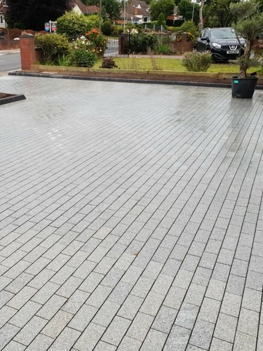 Silver grey granite sawn - granite,