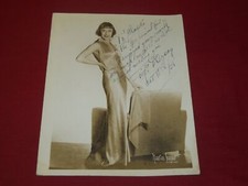 1938 FIFI D'ORSAY 8 X 10 AUTOGRAPHED PHOTO - CANADIAN ACTRESS - J 4128