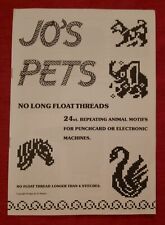 Machine Knitting Punchcard Pattern Booklet Jo's Pets Suit Brother Knitmaster