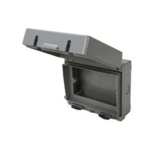 IP65 2 Gang Weatherproof Outdoor Socket & Switch Accessory Enclosure Box