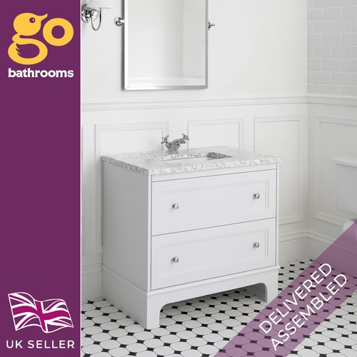 White bathroom vanity - bathroom, unit