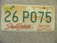 1996 SOUTH DAKOTA LICENSE