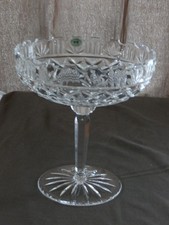 Tyrone  Crystal  7.5"  Glenariff   Compote  - Never used -  Stamped  - Ex Cond
