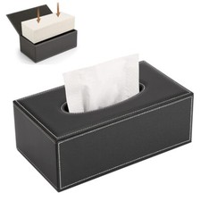 PU Leather Household Office Rectangular Tissue box Paper Holder Box Case Napkin