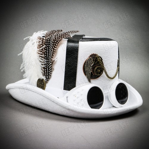 White vintage steampunk adult - white,