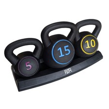 3pcs Kettlebell 5/10/15 LBS Kettlebells Weights Set For Home Gym Exercise - LBS
