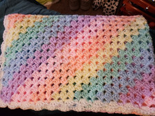 RW)  hand crochet rainbow baby