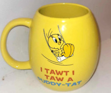 Tweety Pie Bird Mug, Looney Tunes  Warner Bros I tawt I taw a puddy tat