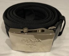 Prada Belt With Silver Buckle