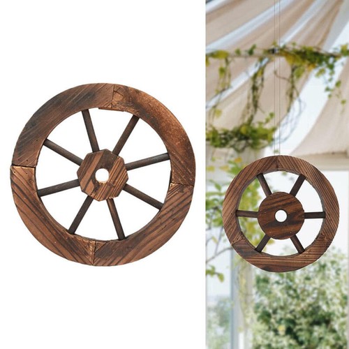 Decorative wooden wagon wheel - wagon,