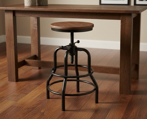 Vintage industrial bar stool - vintage,
