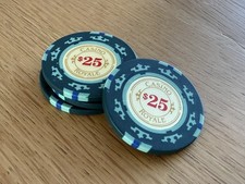 James Bond Casino Poker chips Set Of 4 $25