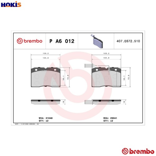 Brake pad set disc - brake,