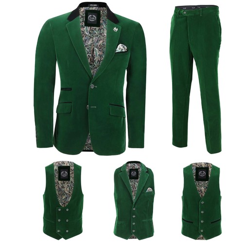 Mens green velvet - green, vintage