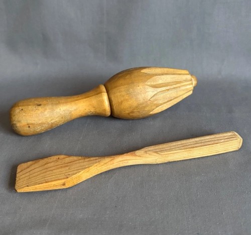 Wooden kitchen utensils pair - wooden,