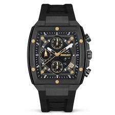 Ducati Corse Men's Chronograph Watch With Date PVD Black Tonneau Case