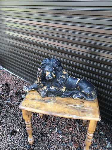 Victorian cast iron lion large - cast,