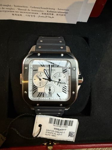 Cartier santos silver men - silver, men's