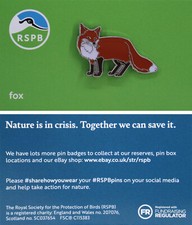 RSPB Pin Badge NIIC Fox