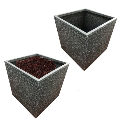 38cm square brick slate effect - square,