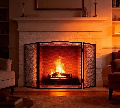 Panel arched fireplace - 3-panel,