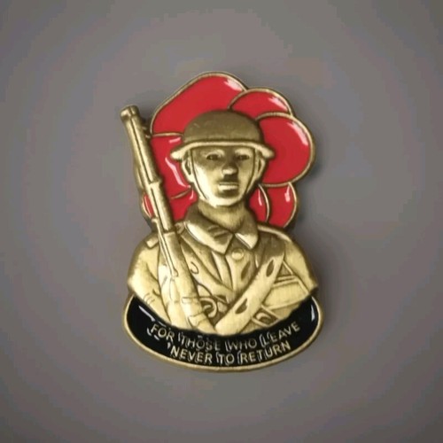 Soldier rifle and red - , rose