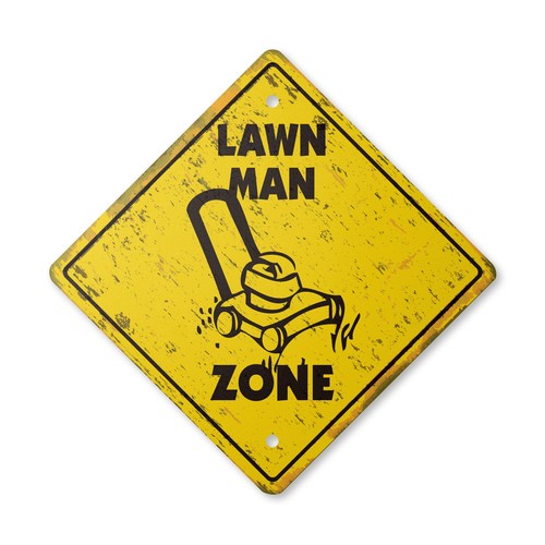 Lawn man vintage - lawn, sign
