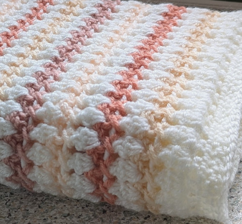 Handmade crochet baby blanket - handmade,