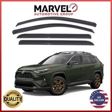 For Toyota RAV4 2019-2024 Black Window Sun Vent Visor Rain Guard Deflector