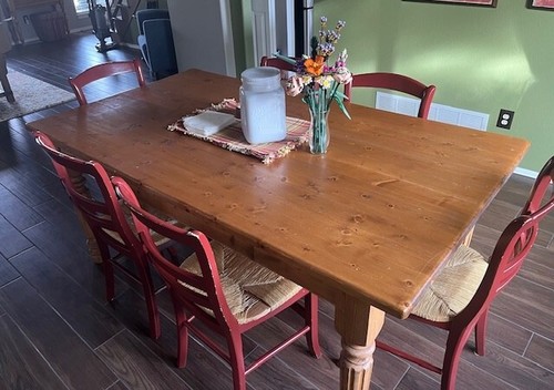 Antique farm pine - pine, dining