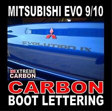  Matt Carbon Boot Lettering Emblem FOR Mitsubishi Evo EVOLUTION 9 & 10 Evo X 