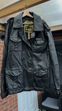 Superdry Leather Fine Tailoring Jacket Mens Size 2XL XXL Real Leather 
