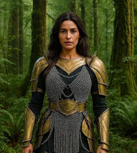 Brave lady medieval armor - medieval, suit
