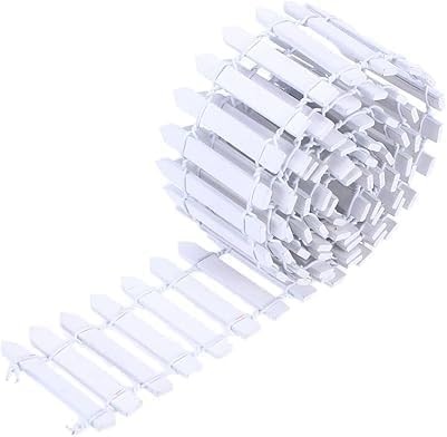 White miniature garden fence - garden,