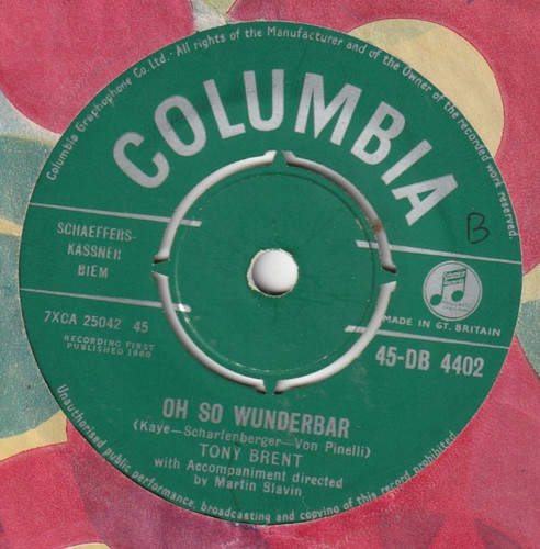 Tony brent oh so wunderbar - tony,