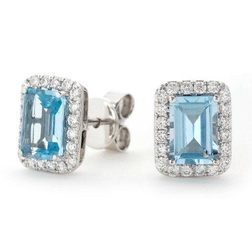 18carat white gold emerald cut - white,
