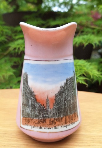 Antique pink lustre souvenir - antique,