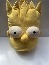 Vintage 90s Bart Simpson Plush Rucksack Backpack Zip Up