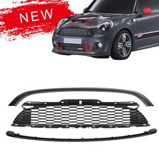 3Pcs Gloss Black Front Bumper