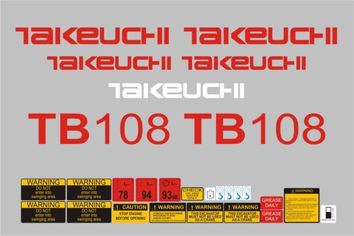 Takeuchi tb108 mini digger - tb108,
