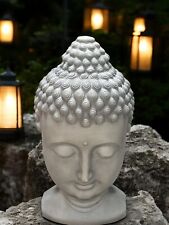 Large Cream Charcoal Buddha Head Garden Decoration Ornament