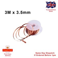 3 Metres x 3.5mm Desoldering Solder Wick  Braid Tape.