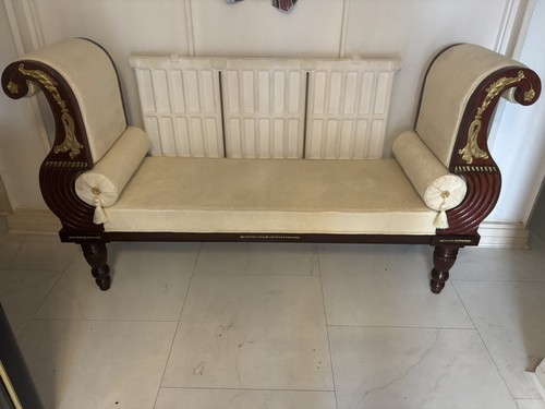 Antique carved mahogany - carved, chaise