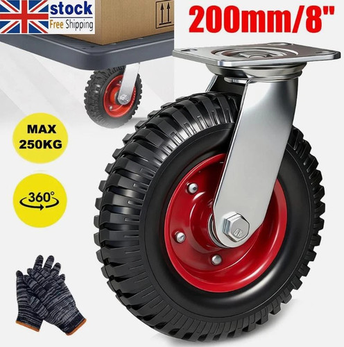 Heavy duty 200mm rubber - 8",