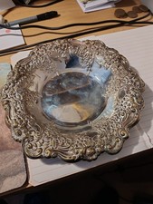 Vintage silver bon bon dish