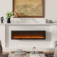 Smallbee 50" LED Flame Wall-Mounted Electric Fireplace with Remote New UK Stock
